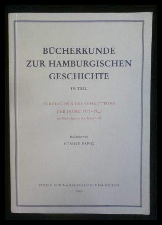 Bücherkunde zur hamburgischen Geschichte Reference Books