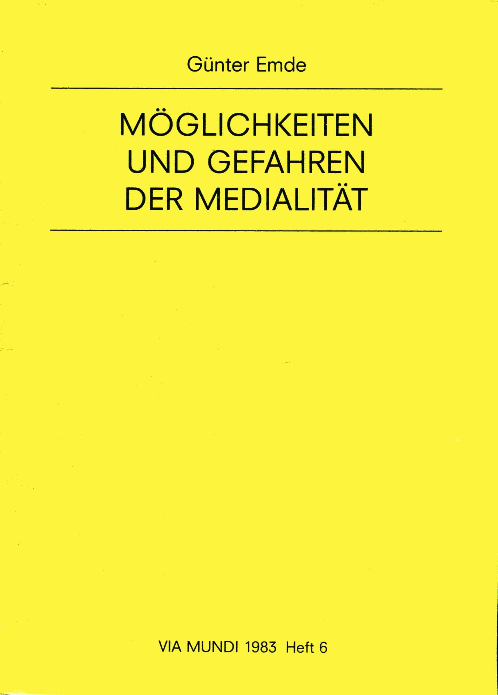 Möglichkeiten und Gefahren der Medialität Books