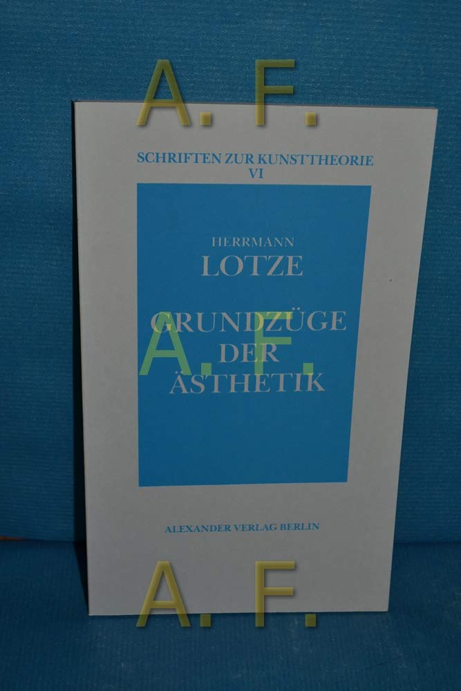 Grundzüge der Ästhetik, Bd VI Second-hand books on film, art and culture