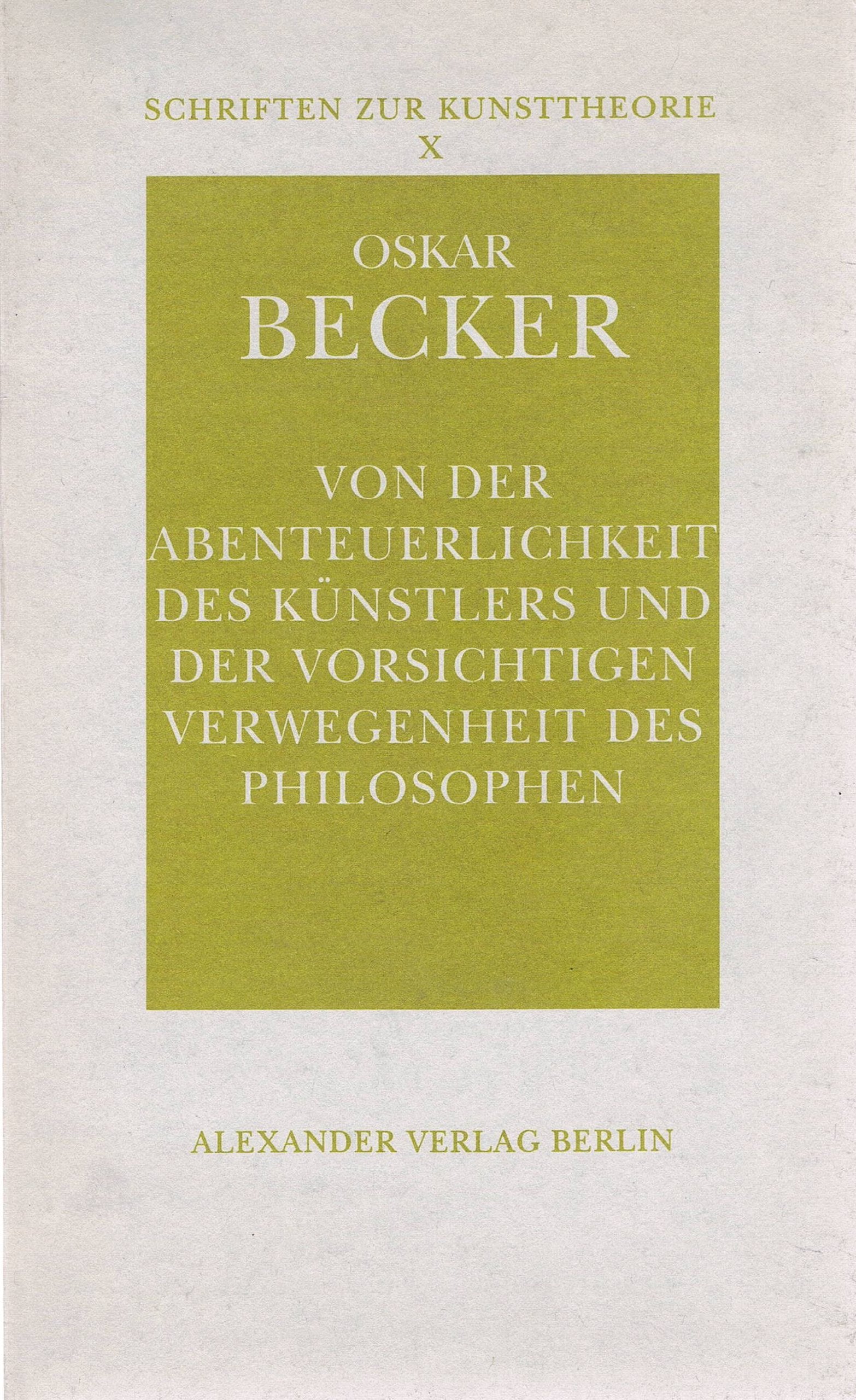 Von der Abenteuerlichkeit des Künstlers und der vorsichtigen Verwegenheit des Philosophen Film, Art & Culture