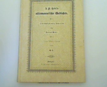 Allemannische Gedichte - Siebenundzwanzig Umrisse zu J. P. Hebel's allemannischen Gedichten Books