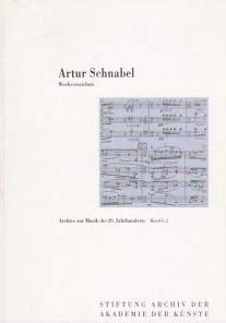 Artur Schnabel Werkverzeichnis Arts & Music