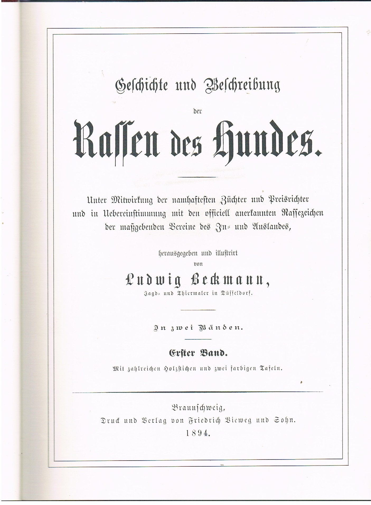 Geschichte und Beschreibung der Rassen des Hundes Natural Sciences