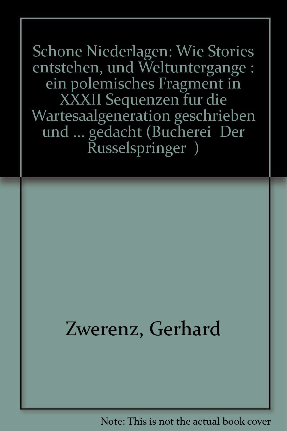Schöne Niederlagen (Bücherei "Der Rüsselspringer") Books