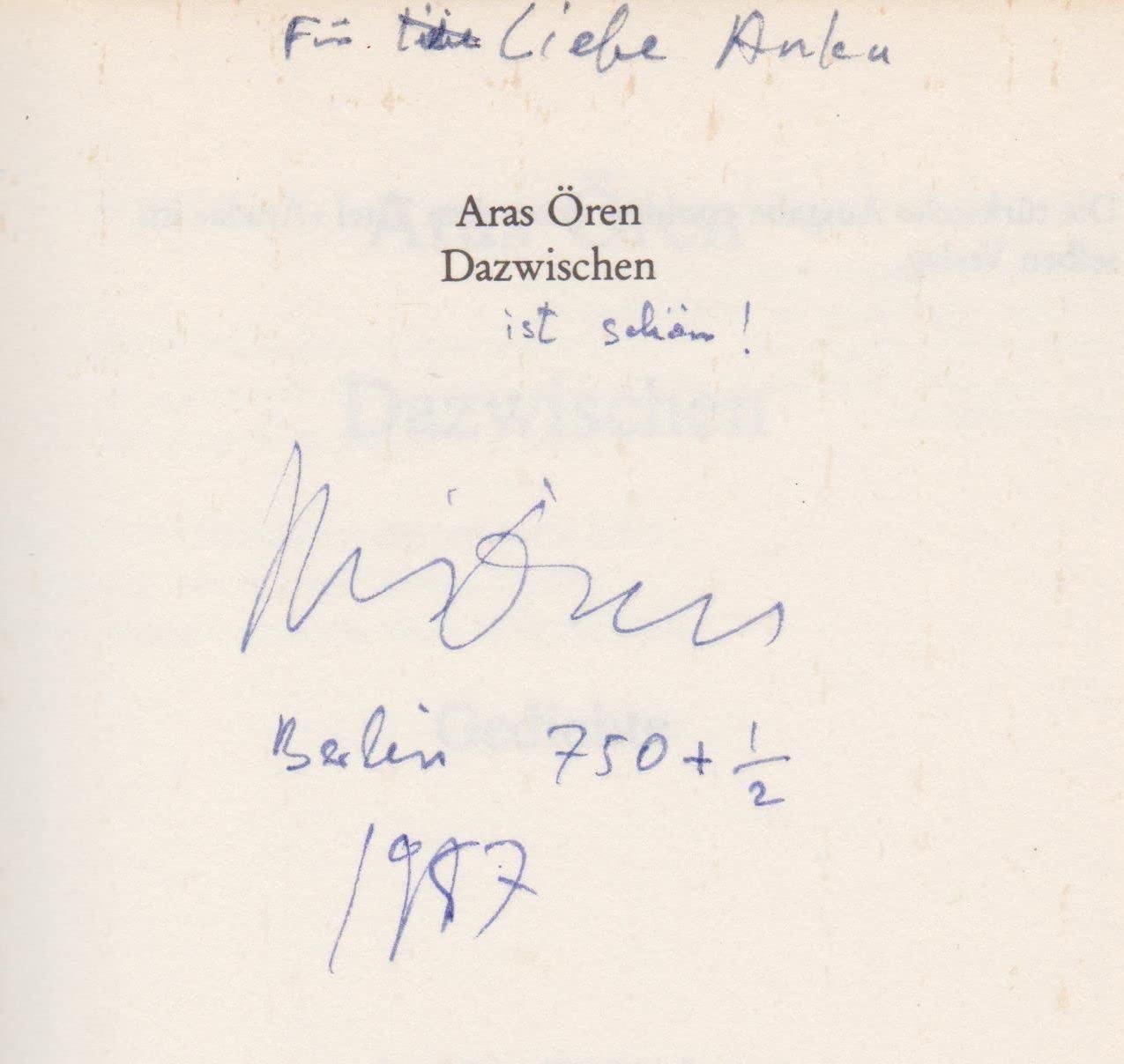 Dazwischen: Gedichte Books