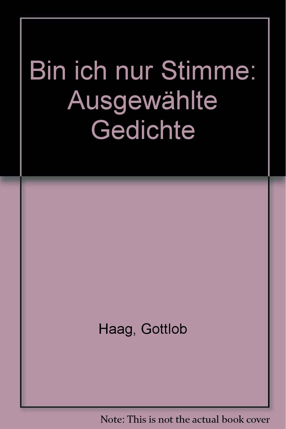 Bin ich nur Stimme: Ausgewählte Gedichte Books