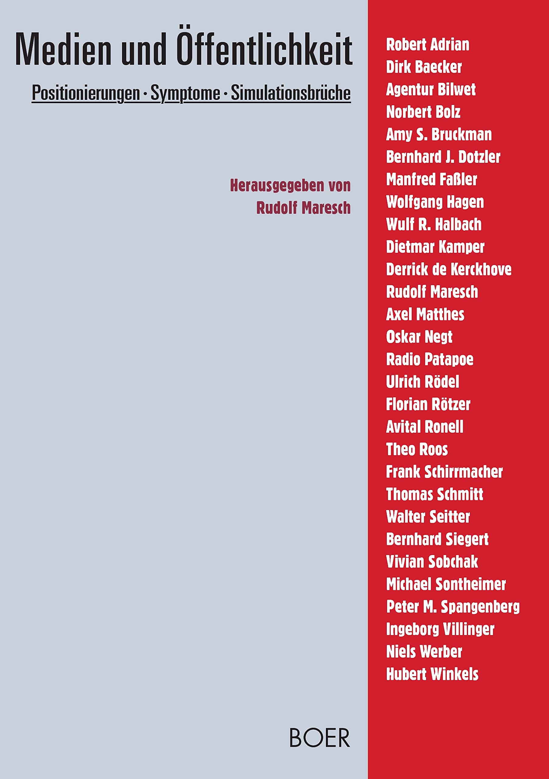 Medien und Öffentlichkeit: Positionierungen, Symptome, Simulationscrashes: Positionierungen - Symptome - Simulationsbrüche Media & Communication