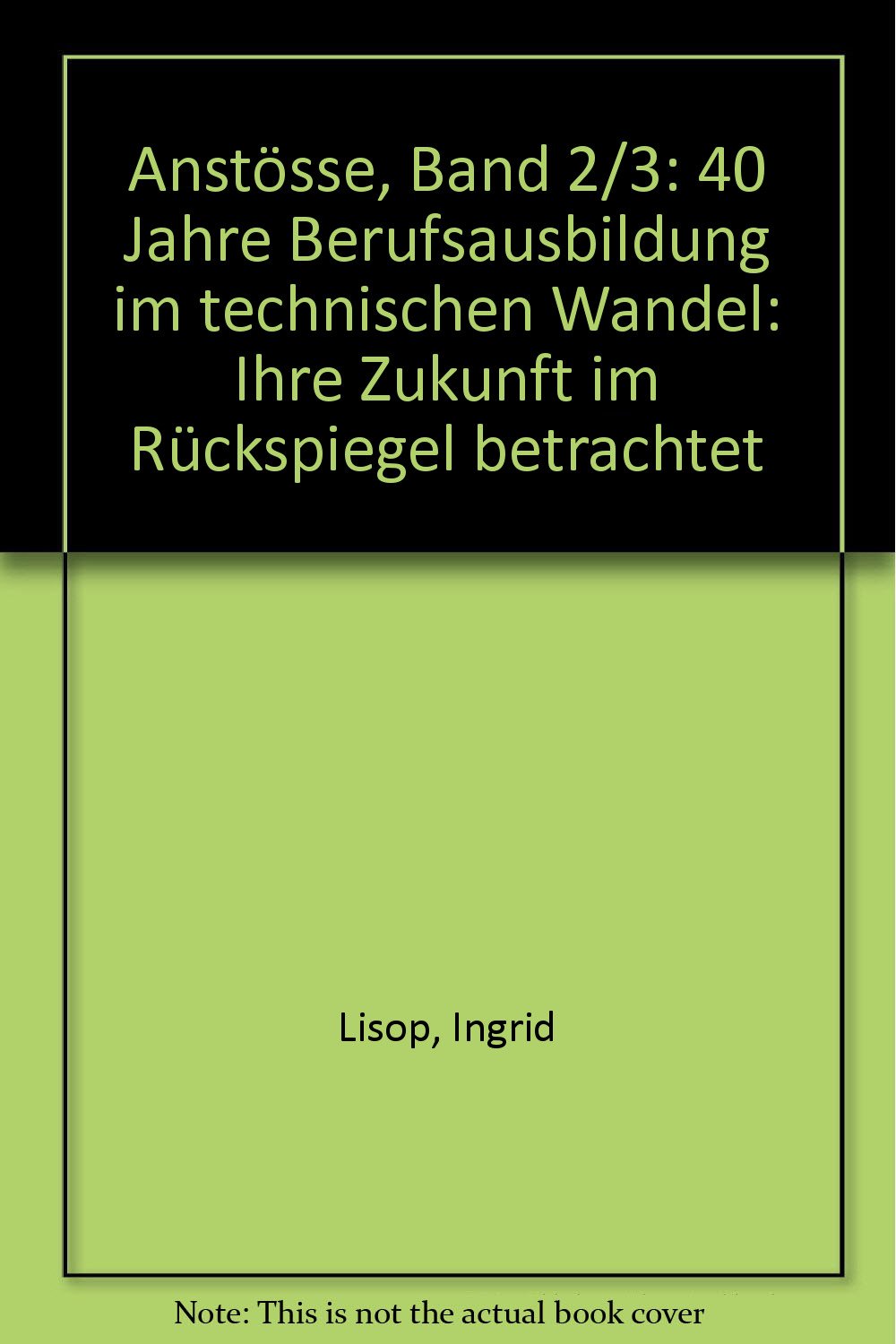 Anstösse, Band 2/3: 40 Jahre Berufsausbildung im technischen Wandel: Ihre Zukunft im Rückspiegel betrachtet Business, Finance & Career