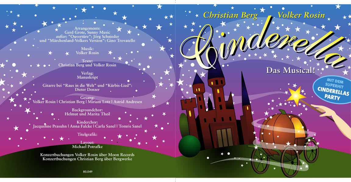 Cinderella - Das Musical: von Christian Berg und Volker Rosin auf CD Sheet Music