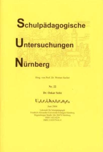 Unterrichtsstörungen (SUN Schulpädagogische Untersuchungen Nürnberg) Education & Training