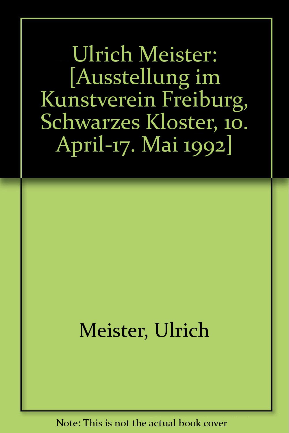 Ulrich Meister Books