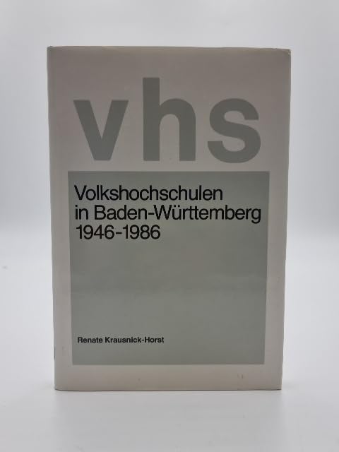 Volkshochschulen in Baden-Württemberg 1946-1986 Books