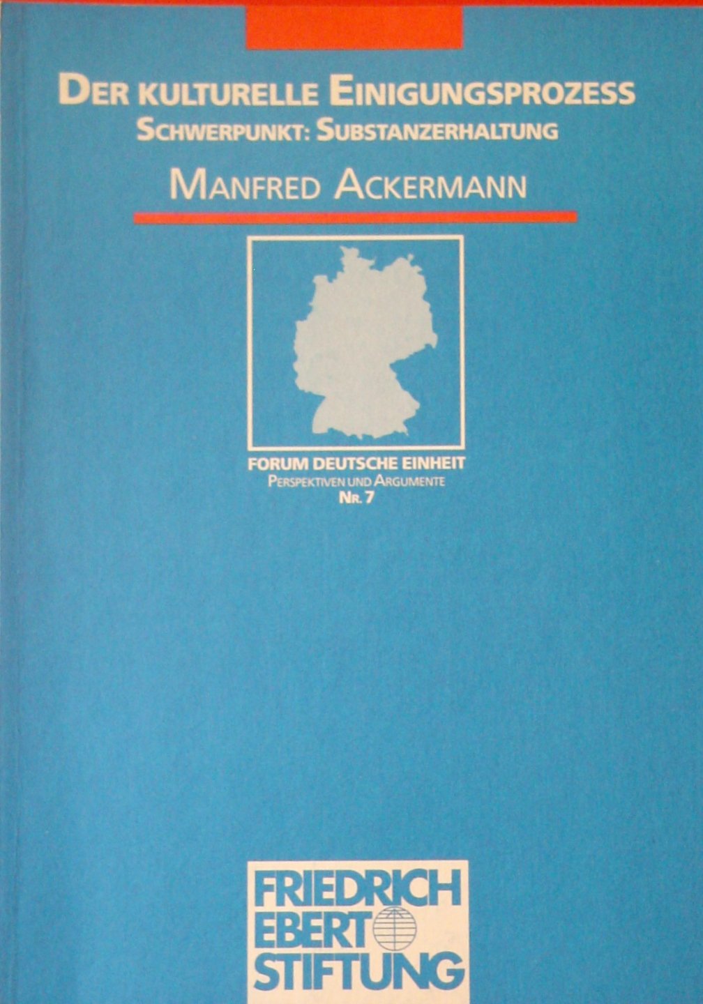 Der kulturelle Einigungsprozess. Schwerpunkt: Substanzerhaltung Books