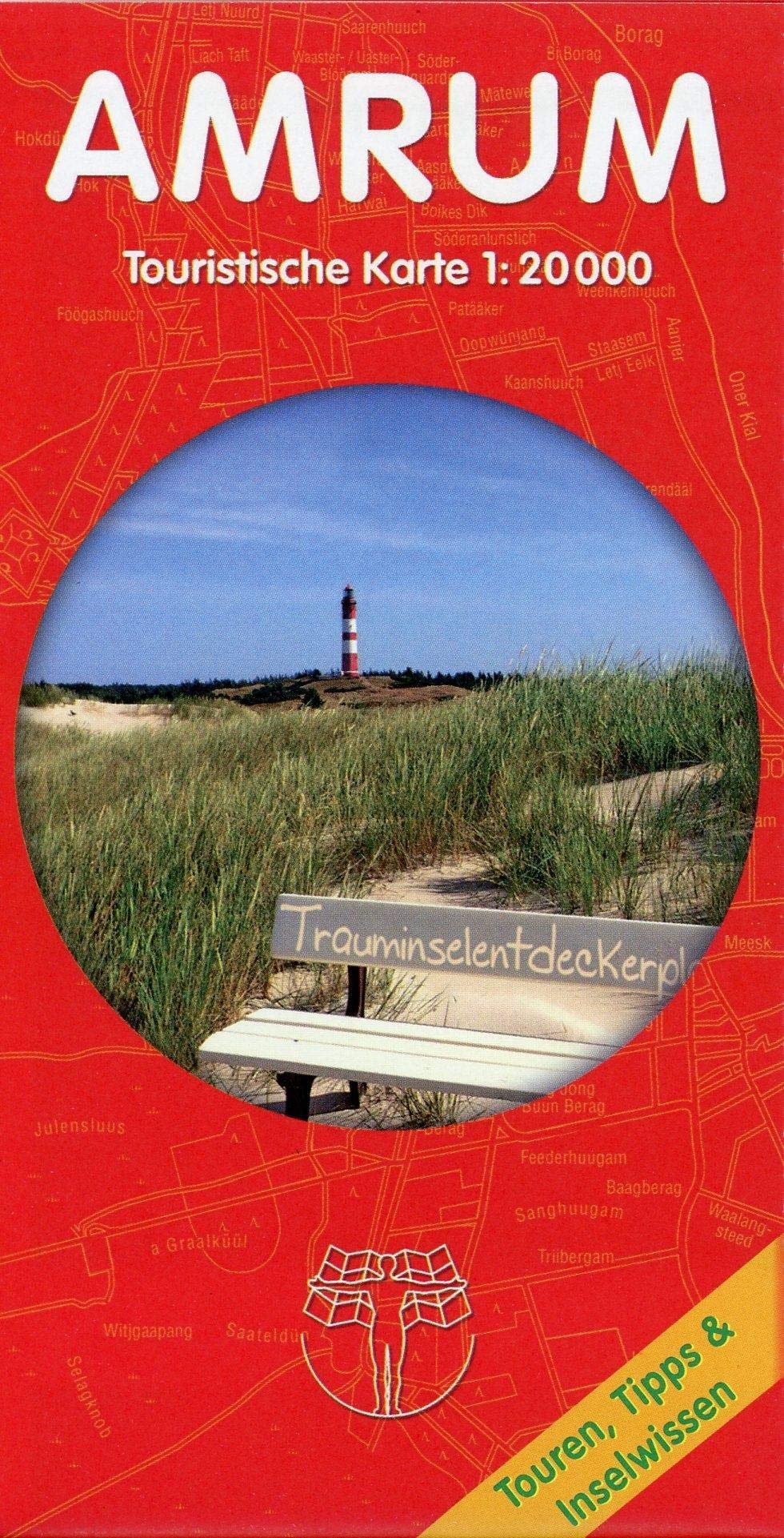 Amrum - Touristische Karte: Landkarte der Insel mit Ortsplänen und Reiseführer auf der Rückseite Leisure, Home & Garden