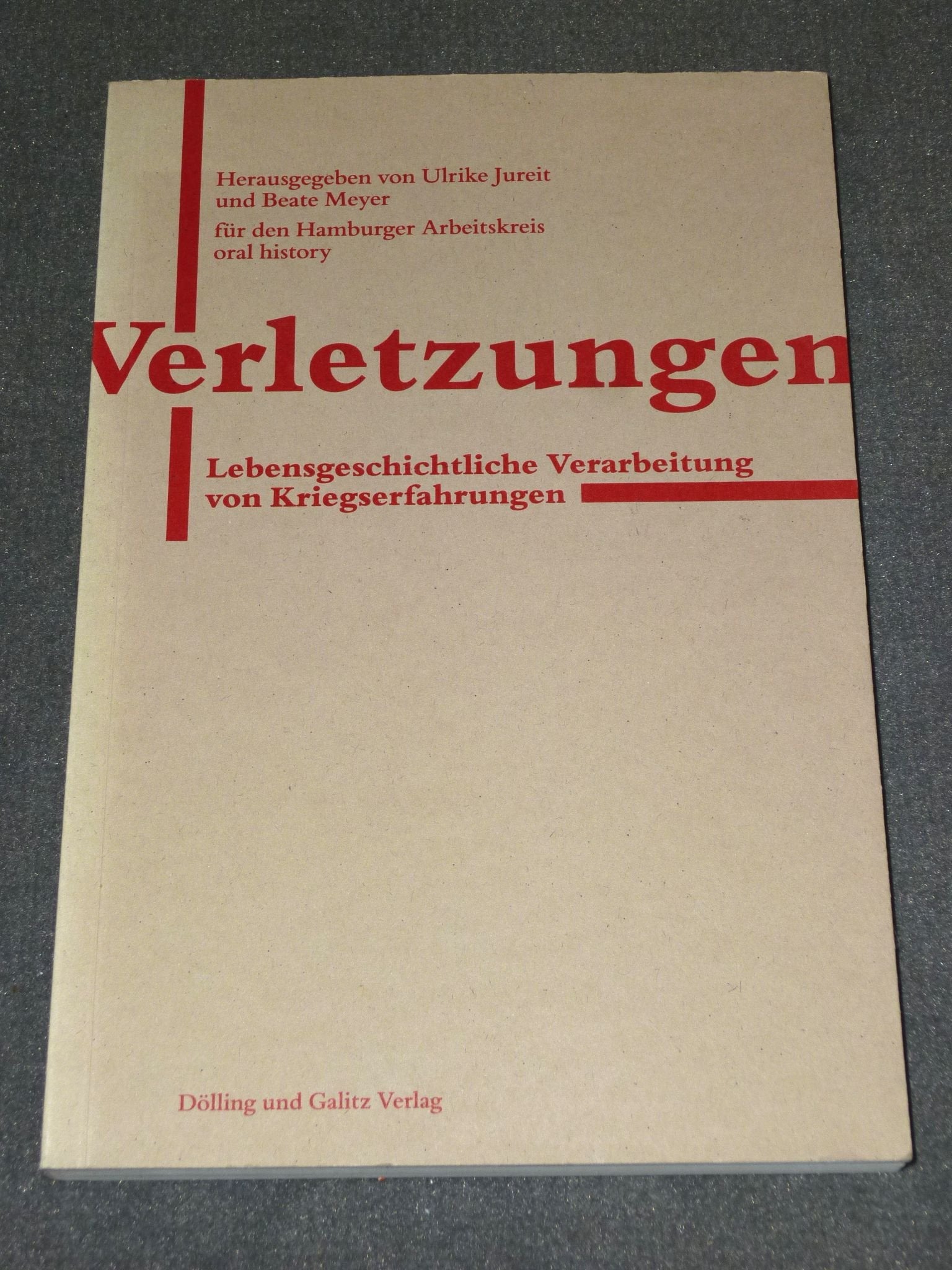 Verletzungen - Lebensgeschichtliche Verarbeitung von Kriegserfahrungen Politics & History