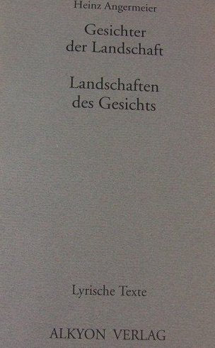 Gesichter der Landschaft - Landschaften des Gesichts. Lyrische Texte Books