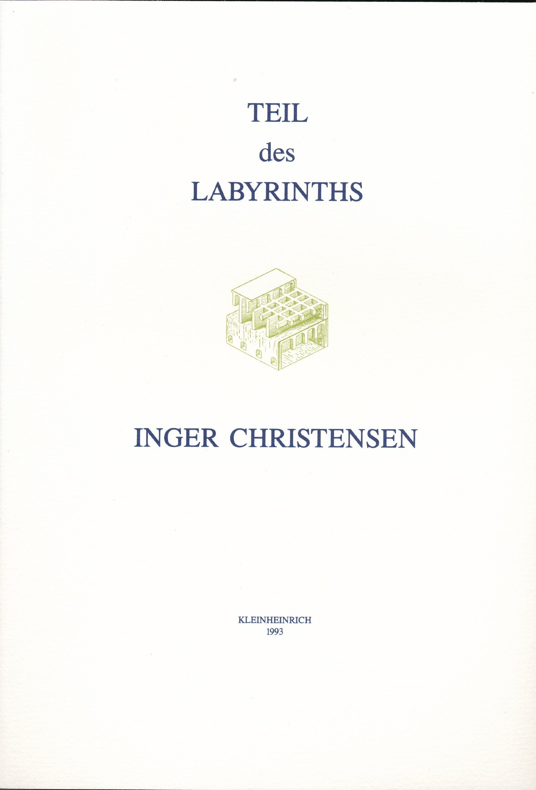 Teil des Labyrinths: Essays (Dänische Literatur der Moderne) Poetry