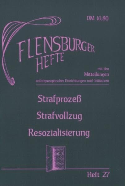 Strafprozess - Strafvollzug - Resozialisierung (Flensburger Hefte - Buchreihe) Politics & History