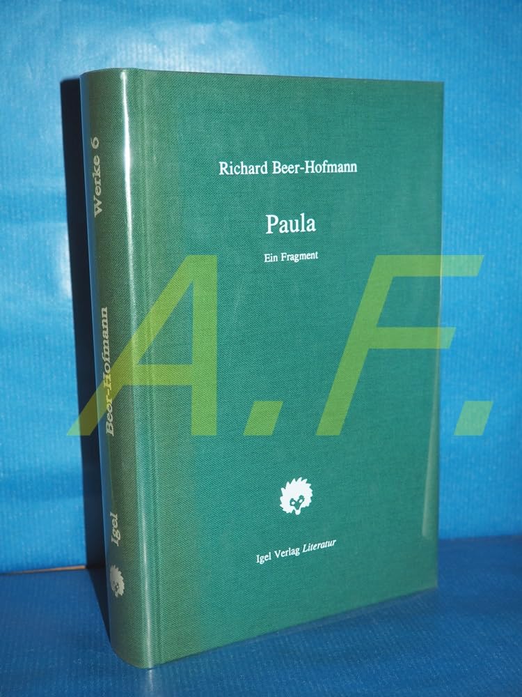 Werke, 6 Bde. u. Suppl.-Bd., Bd.6, Paula Contemporary literature