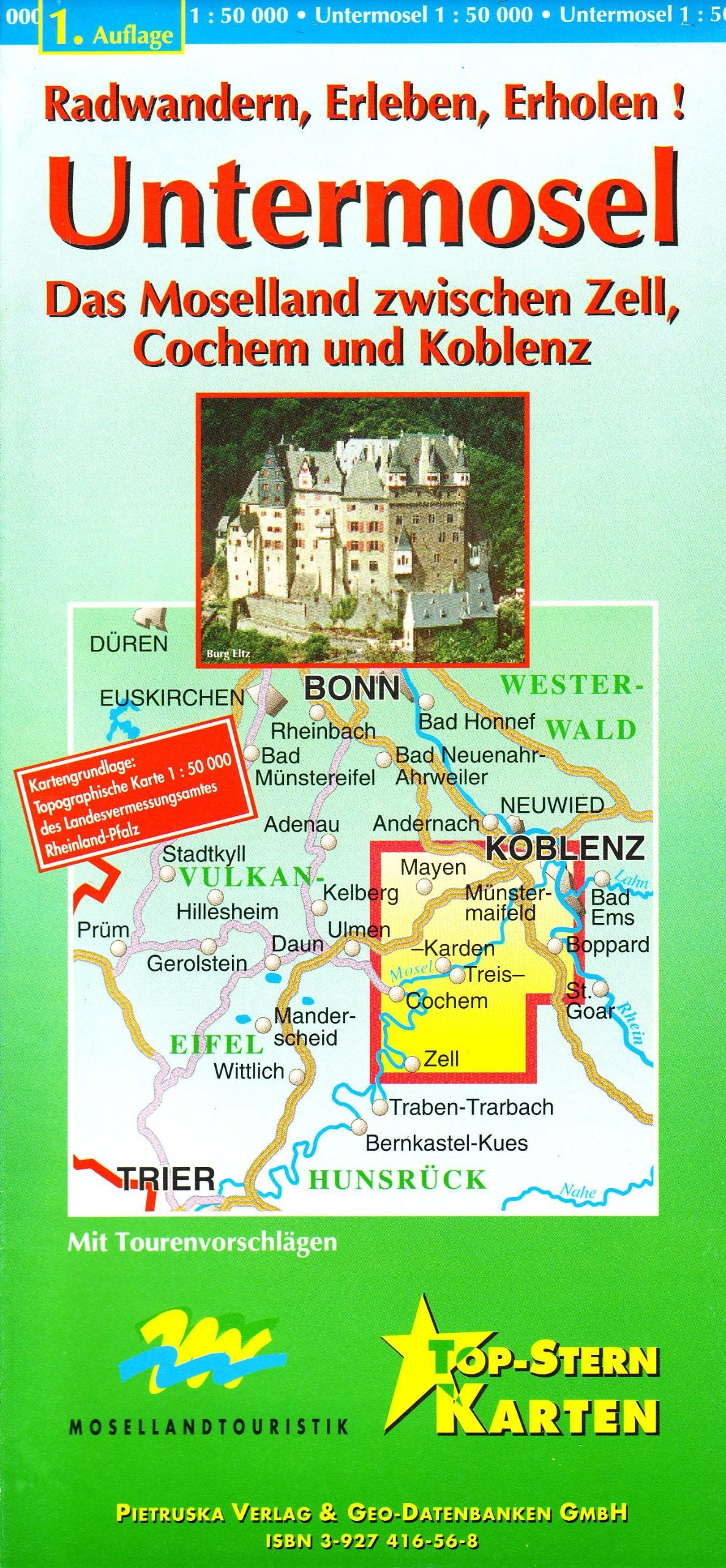 Radwander- und Freizeitkarte Untermosel: Top-Stern-Karte. 1:50000 Maps & Plans