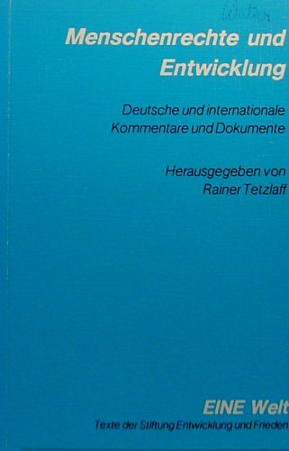 Menschenrechte und Entwicklung - Rainer Tetzlaff (Herausgeber) Books