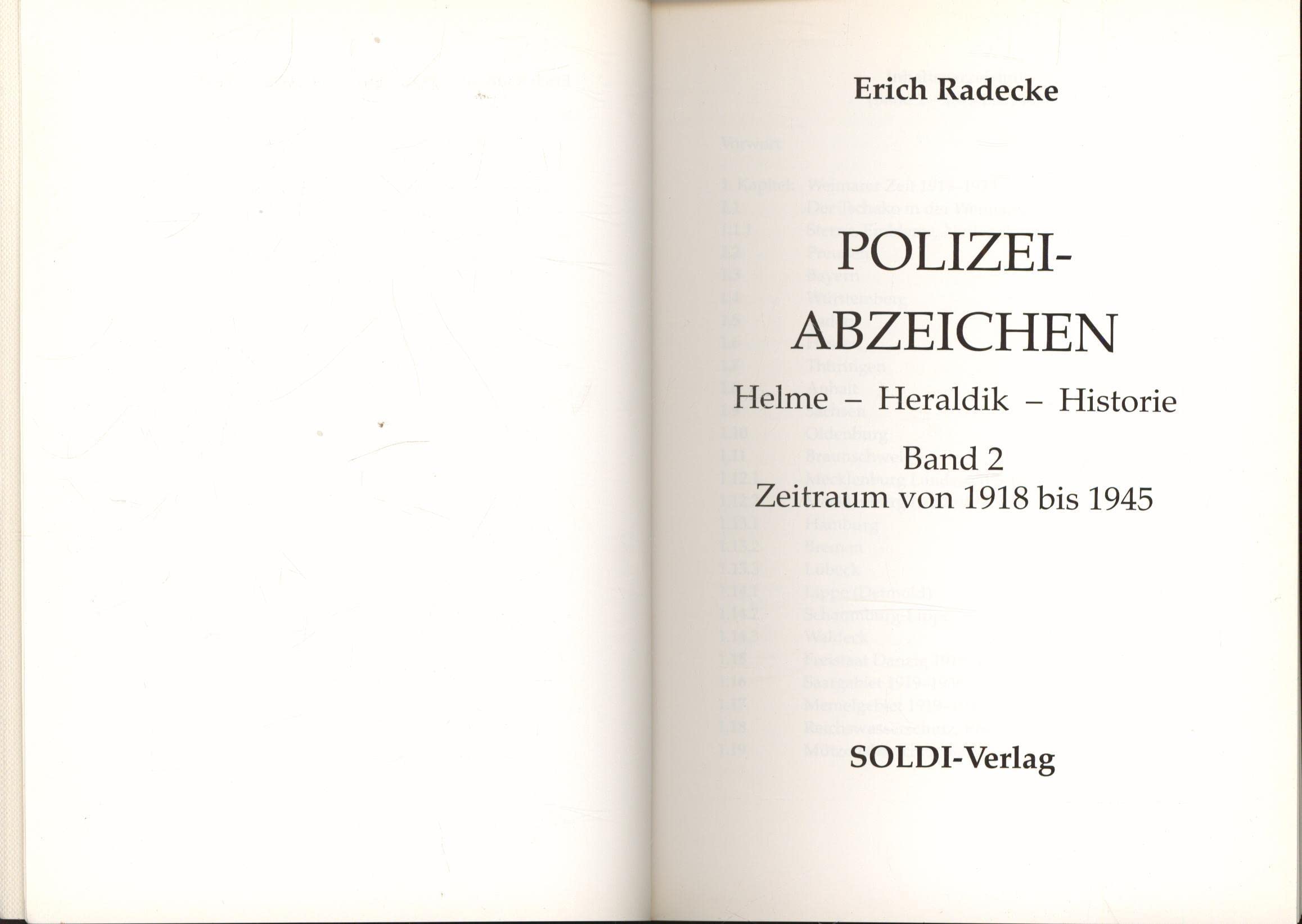 Polizei-Abzeichen.,Band 2. : Zeitraum von 1918 bis 1945., Books