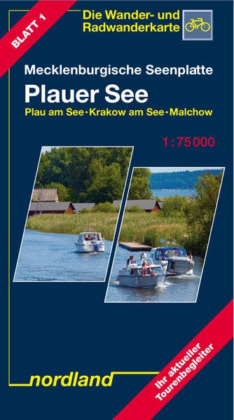Mecklenburgische Seenplatte Blatt 1 - Plauer See: Wander- und Radwanderkarte: Ortspläne Goldberg, Krakow am See, Malchow, Mirow, Neustrelitz, Plau am See, Röbel, Waren, Wesenberg. Mit Stadtführer Leisure, Home & Garden