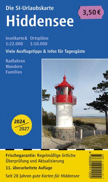 Insel Hiddensee: Fahrrad-, Wander- und Reitwegekarte der Ostseeinsel Hiddensee mit detaillierten Ortsplänen (Kloster, Vitte, Neuendof)), vielen ... enthalten. (Norddeutsche Urlaubskarten) Leisure, Home & Garden