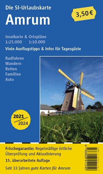 Insel Amrum: Fahrrad-, Wander- und Reitwegekarte der Nordseeinsel Amrum mit detaillierten Ortsplänen (Wittdün, Nebel, Norddorf, Steenodde), vielen ... mit Kindern. (Norddeutsche Urlaubskarten) Leisure, Home & Garden