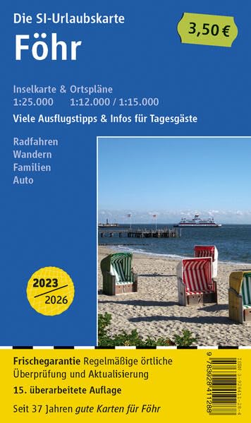 Insel Föhr: Urlaubs- und Fahrradkarte der Nordseeinsel Föhr mit detaillierten Ortsplänen (Wyk / Wrixum, Nieblum / Goting, Alkersum / Midlum / Oevenum, ... mit Kindern. (Norddeutsche Urlaubskarten) Leisure, Home & Garden