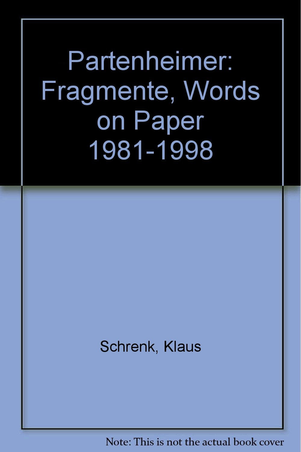 Jürgen Partenheimer - Fragmente: Arbeiten auf Papier 1981-1998 Photography