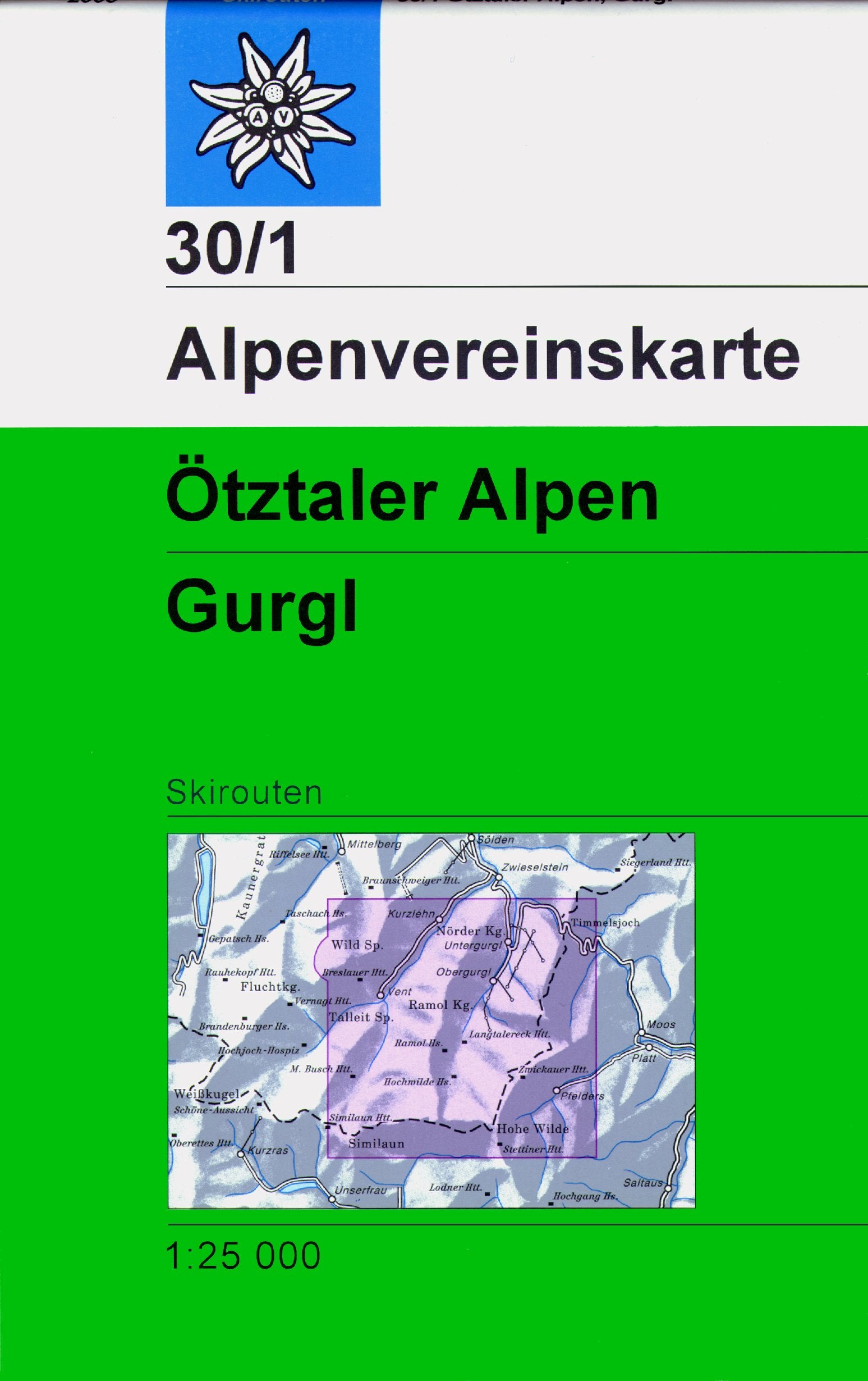 Ötztaler Alpen - Gurgl: Skirouten - Topopgraphische Karte 1:25000 (Alpenvereinskarten) Leisure, Home & Garden