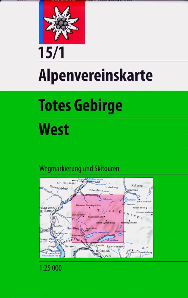 DAV Alpenvereinskarte 15/1 Totes Gebirge West 1 : 25 000 Wegmarkierungen und Skitouren Leisure, Home & Garden