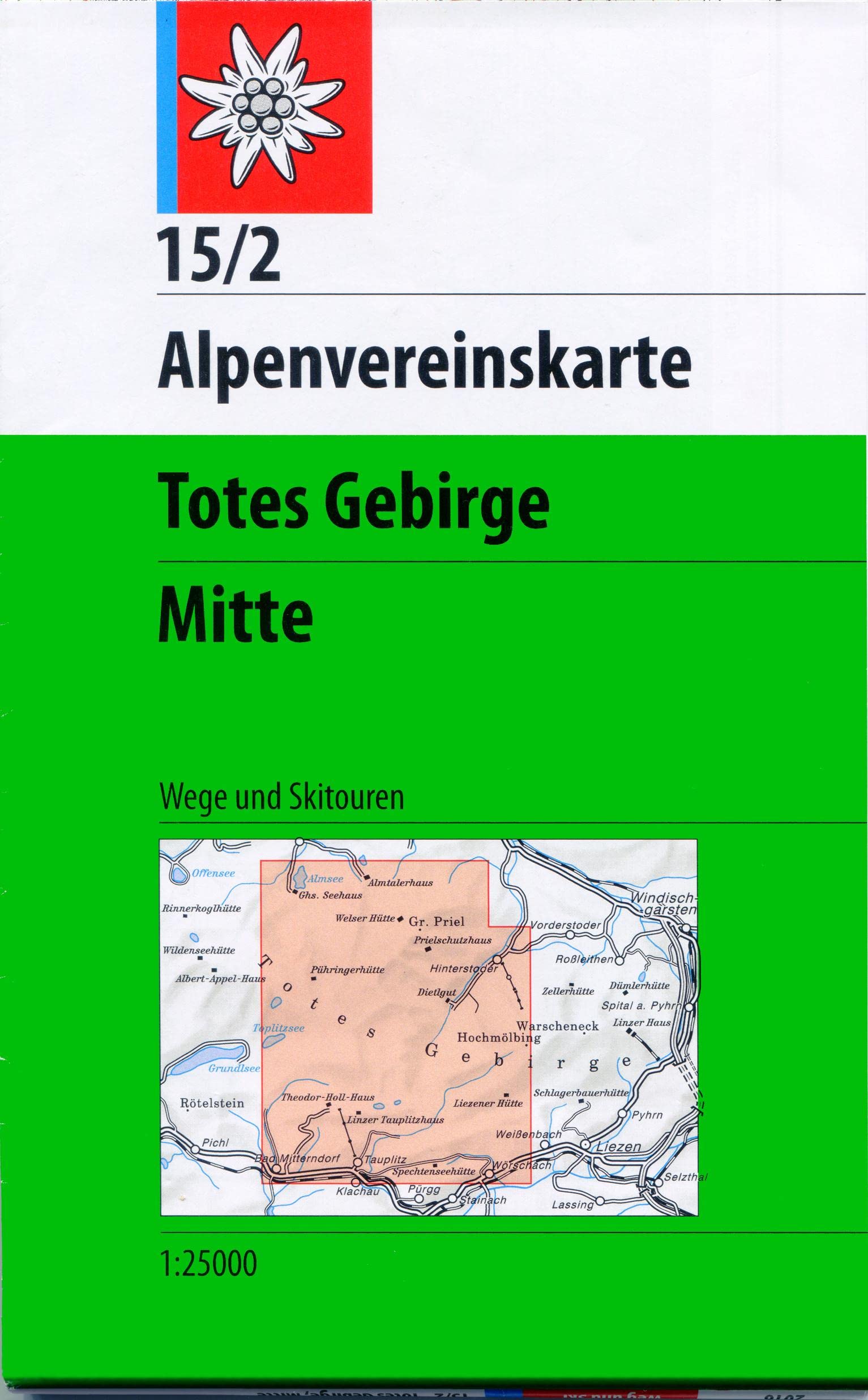 DAV Alpenvereinskarte 15/2 Totes Gebirge Mitte 1 : 25 000 Wegmarkierungen Leisure, Home & Garden