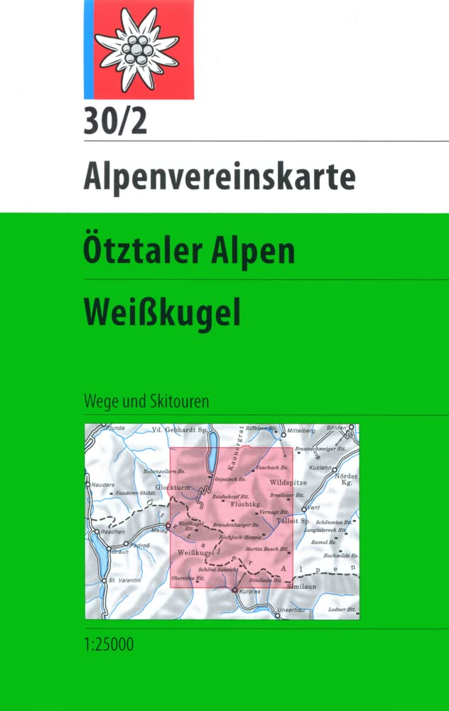 DAV Alpenvereinskarte 30/2 Ötztaler Alpen Weißkugel 1 : 25 000 Leisure, Home & Garden