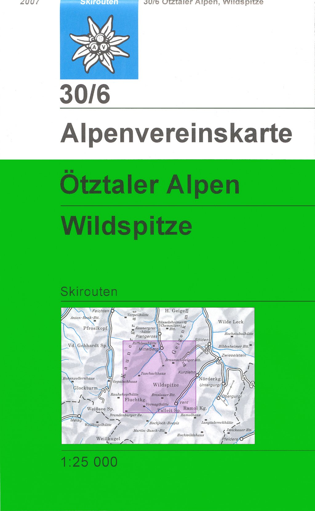 Ötztaler Alpen, Wildspitze: Skirouten - Topographische Karte 1:25000 (Alpenvereinskarten) Leisure, Home & Garden