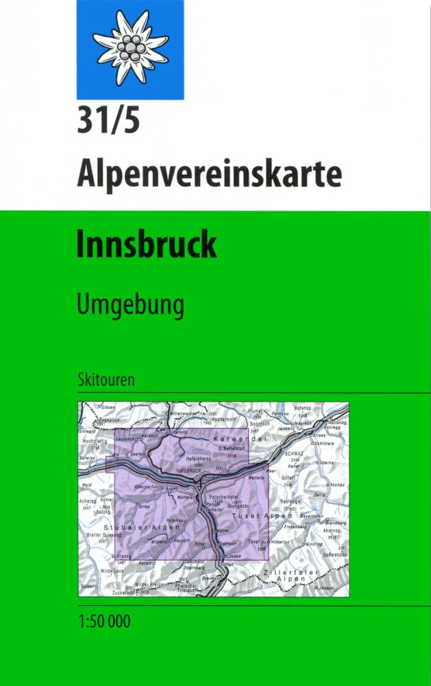 DAV Alpenvereinskarte 31/5 Innsbruck und Umgebung 1 : 50 000 Skirouten Leisure, Home & Garden Books