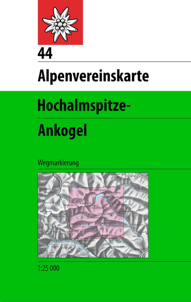DAV Alpenvereinskarte 44 Ankogel - Hochalmspitze 1 : 25 000 Wegmarkierung Leisure, Home & Garden