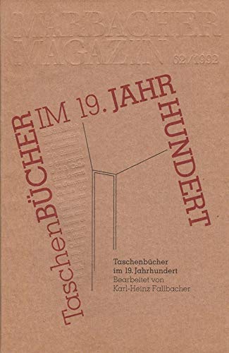 Marbacher Magazin 62: Taschenbücher im 19. Jahrhundert Social Sciences