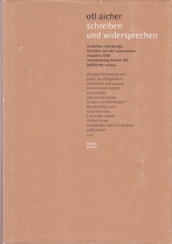 schreiben und widersprechen: Zu Kultur und Design. Mecklenburg Herbst '89. Politische Essays. Berichte aus Rotis 1990 Contemporary literature Books