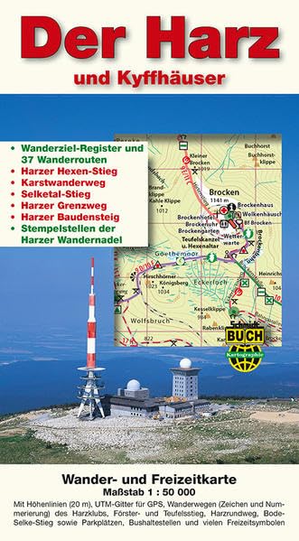 Der Harz und Kyffhäuser 1 : 50 000. Wander- und Freizeitkarte book