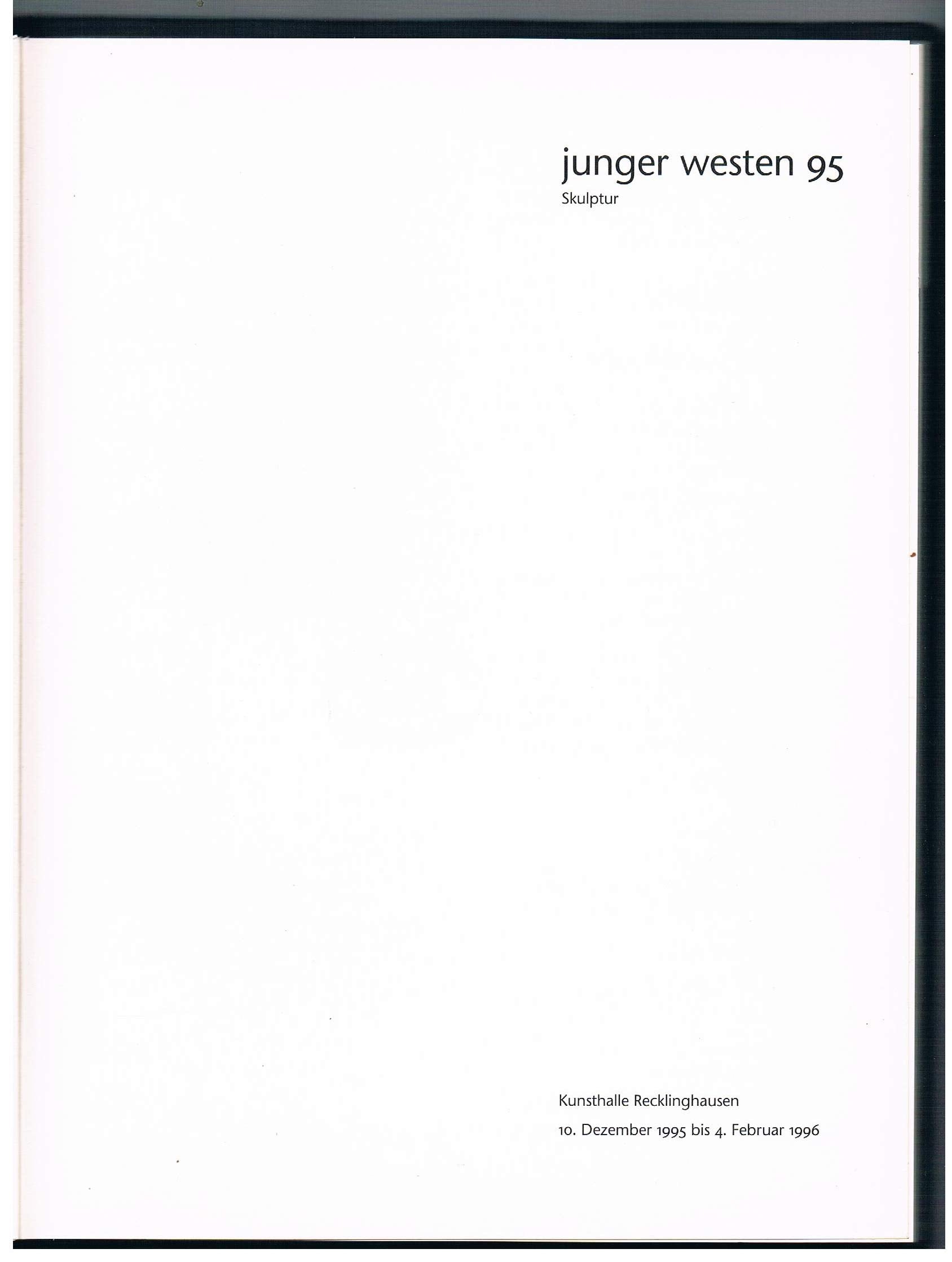 junger westen 95 - skulptur Film, Art & Culture