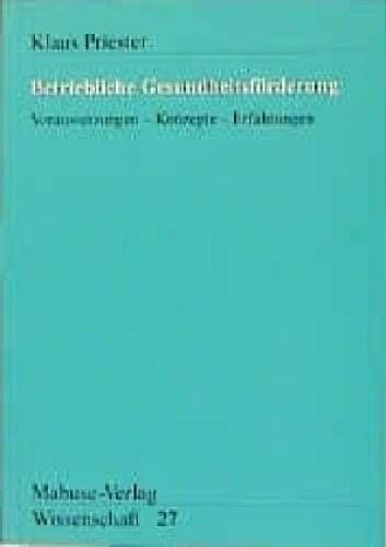 Betriebliche Gesundheitsförderung Medicine