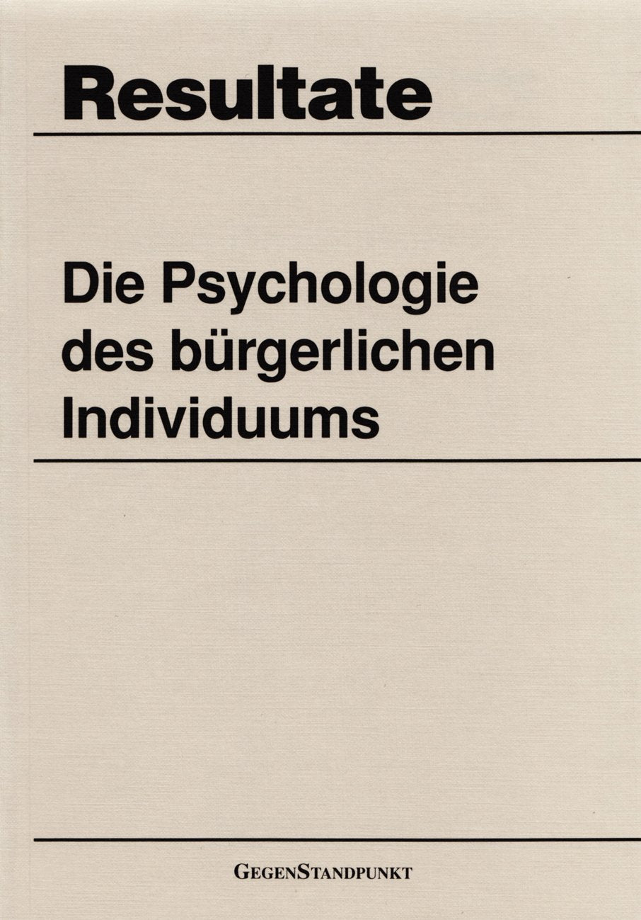 Die Psychologie des bürgerlichen Individuums Psychology