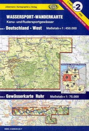 Jübermann Wassersport-Wanderkarten, Bl.2, Deutschland West Maps & Plans