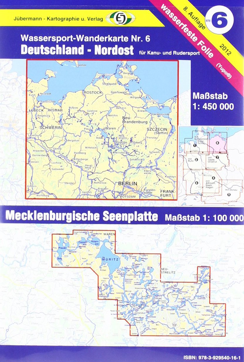 Wassersport-Wanderkarte 06. Deutschland Nordost 1 : 450 000 Leisure, Home & Garden