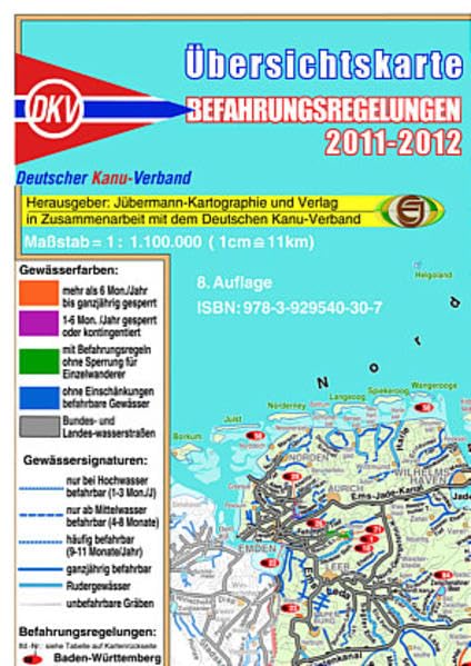 DKV Übersichtskarte Befahrungsregeln 2011/2012 1 : 1 100 000: Übersichtskarte Wasserwandern 1 : 1 100 000 Leisure, Home & Garden