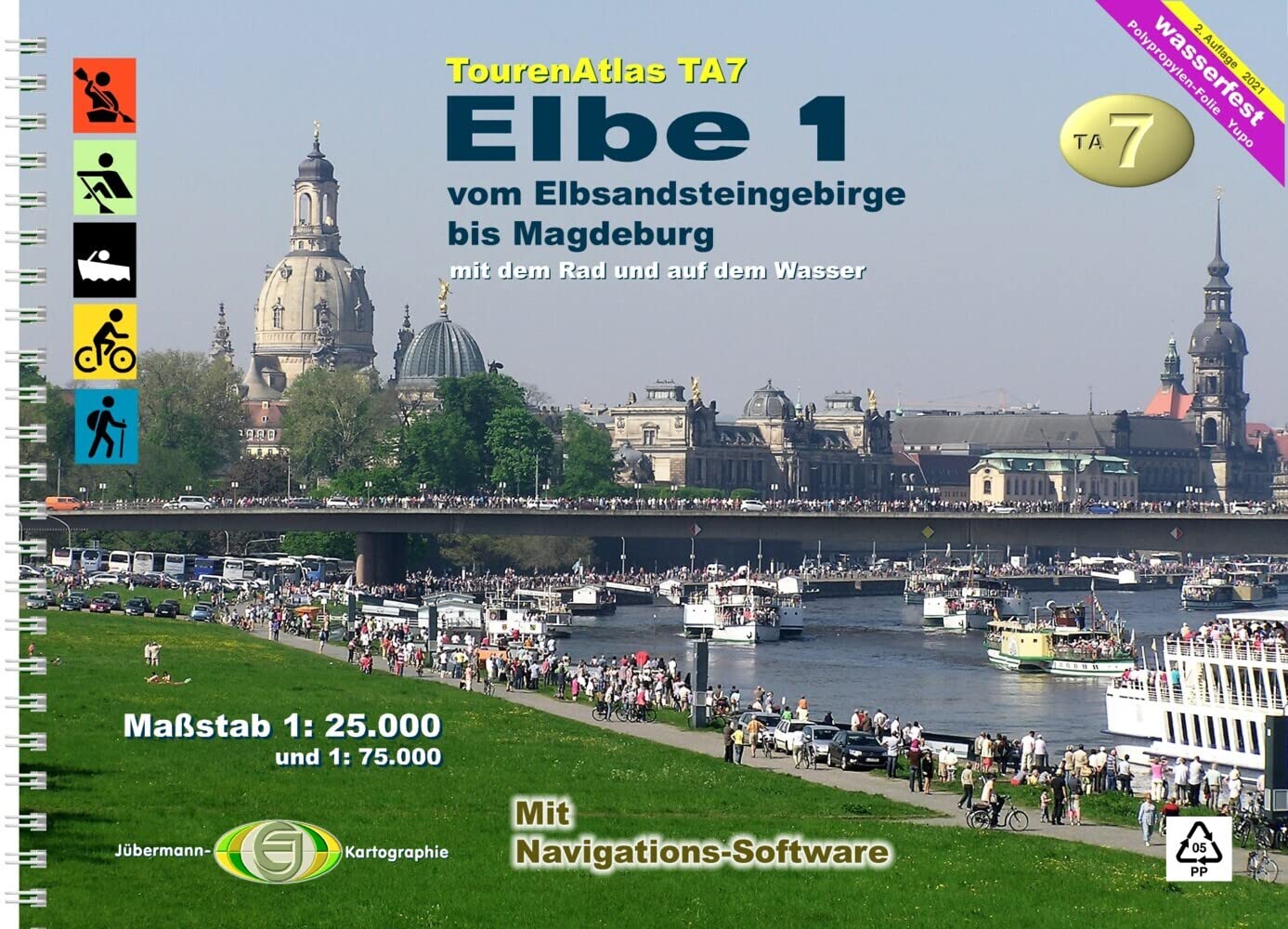TourenAtlas Nr.7 Elbe-1: vom Elbsandsteingebirge bis Magdeburg im Maßstab 1: 25.000 und 1: 75.000 Leisure, Home & Garden