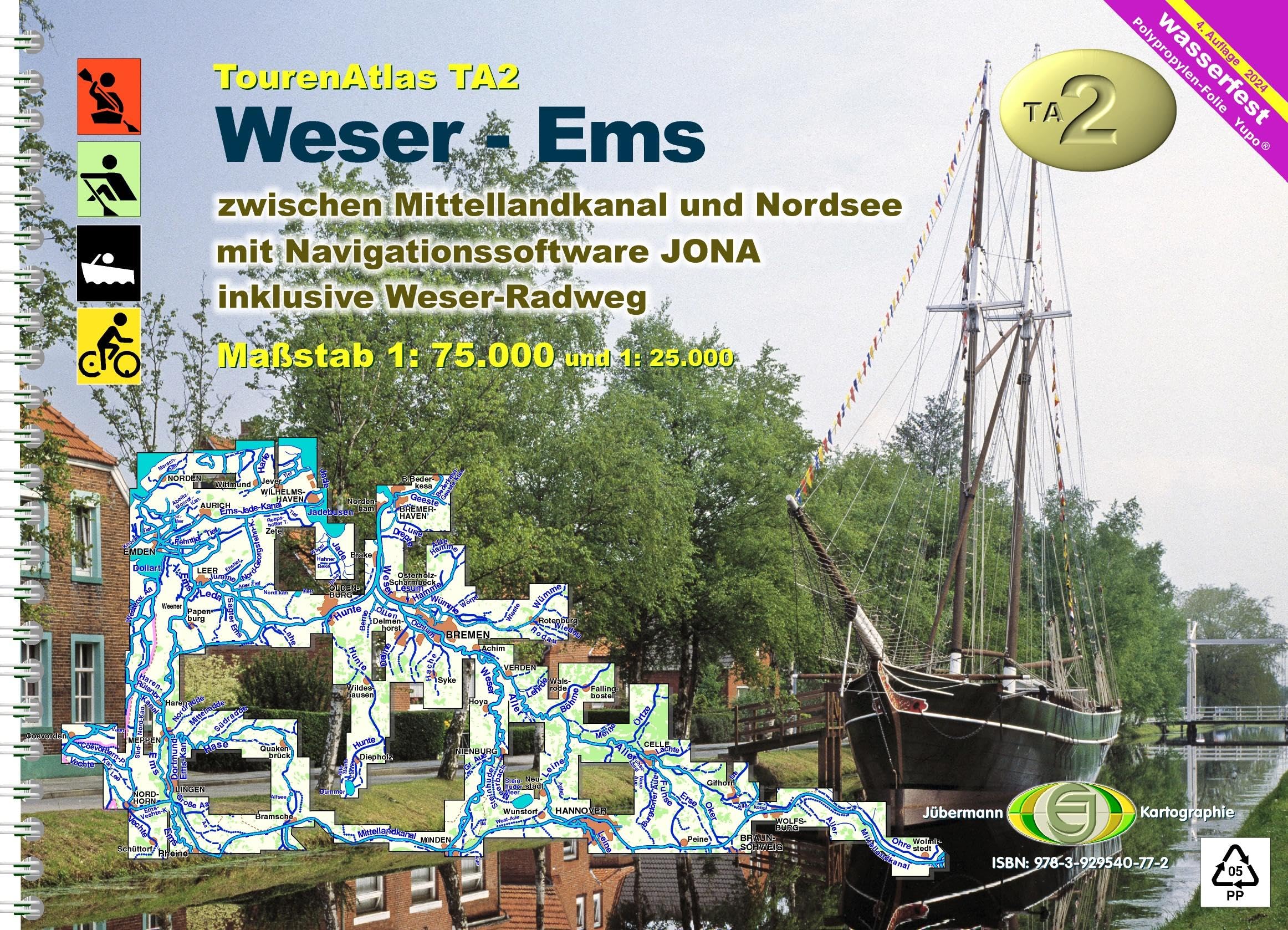 TourenAtlas TA2 Weser-Ems Leisure, Home & Garden