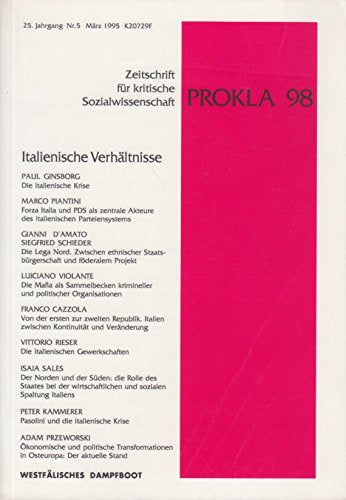 Prokla, H.98, Italienische Verhältnisse: 25. Jg., Nr.5 (PROKLA / Zeitschrift für kritische Sozialwissenschaft) Law